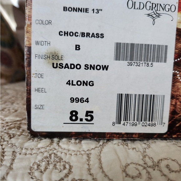 Embroidered Brown Cowboy Boots - Picture 7 of 8